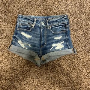 American Eagle Next Level stretch High Waisted jean shorts